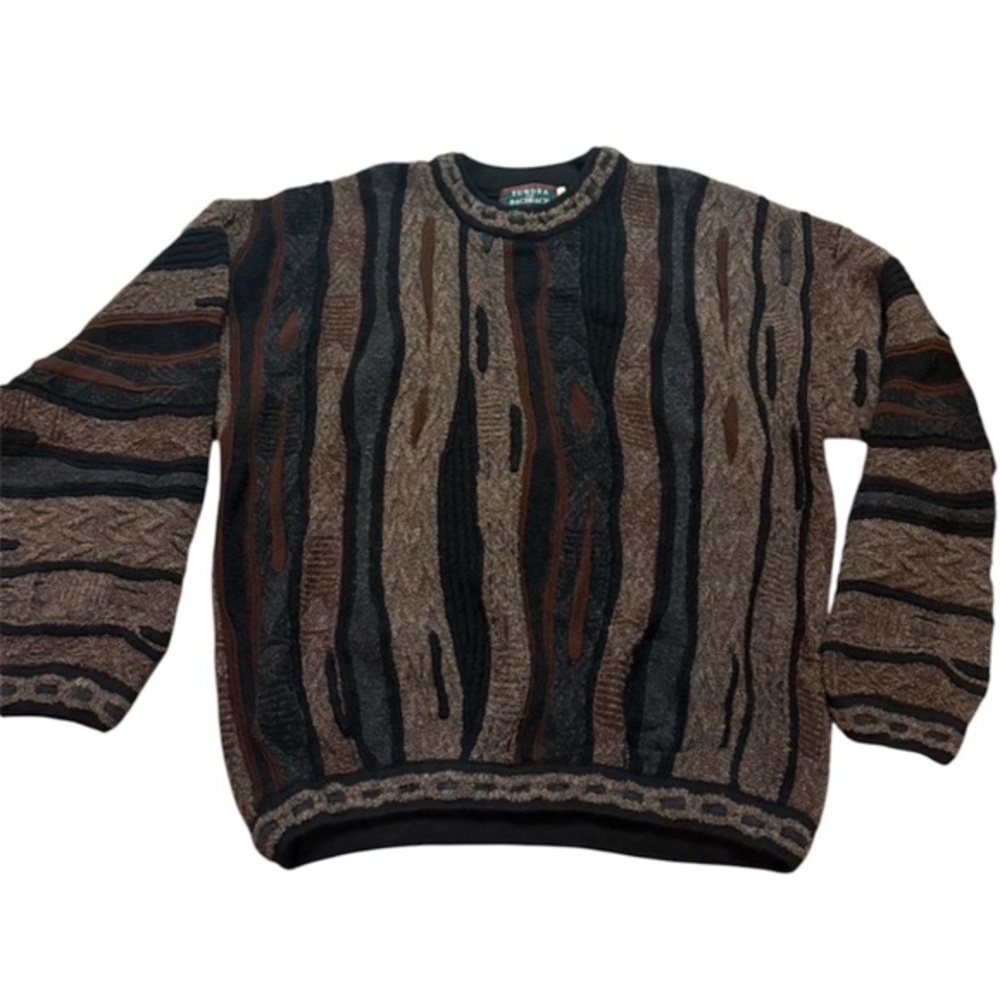 Tundra for Bachrach Vintage Wool Mox Sweater, Coogi Inspired